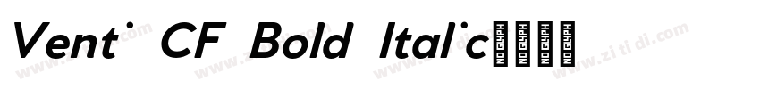 Venti CF Bold Italic字体转换